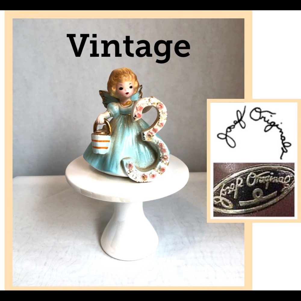 Vintage Josef Original 3d Birthday doll angel